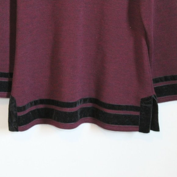 Soft Surroundings Runway Pullover Tunic Sweater Merlot Maroon Size Small H12108 - Picture 6 of 8